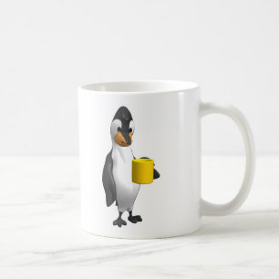 pinguïn die koffie drinkt koffiemok