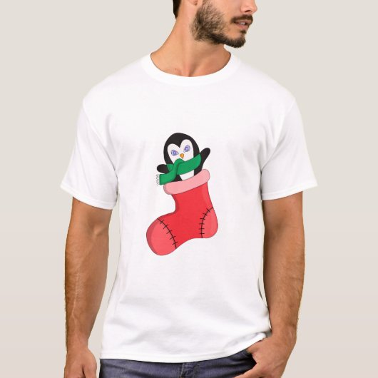 Pinguïn die opwarmt tot de koude t-shirt (Voorkant)