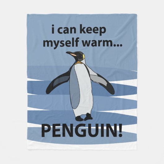 Pinguïn Dier Vogel Grappig Fleece Deken (Voorkant)