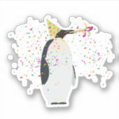Pinguïn - Dieren met een partij Sticker (Voorkant)