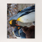 Pinguïn diner met familie, legpuzzel (Verticaal)
