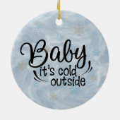 Pinguïn - Eerste Kerstmis voor baby's Keramisch Ornament (Achterkant)