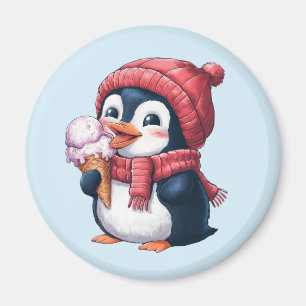 Pinguïn en ijs magneet