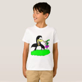 Pinguïn en Leprechaun Kinder T-shirt (Voorkant volledig)
