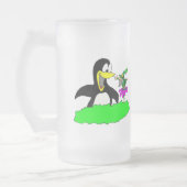 Pinguïn en Leprechaun Matglas Bierpul (Links)