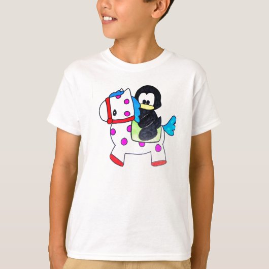 pinguïn en paard t-shirt (Voorkant)