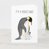 Pinguïn en Vaderdag-kaart Kaart (Voorkant)