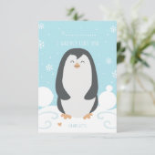 Pinguïn- en winterklaslokaalkaart kaart (Staand voorkant)