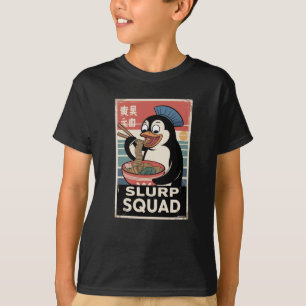 Pinguïn Eten Ramen Funny Slurp Squad T-shirt