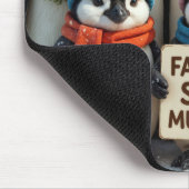 Pinguïn familie met een leuk teken muismat (Hoek)