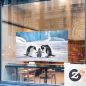 Pinguïn Familie Window Cling Raamsticker (Cafe Raam)