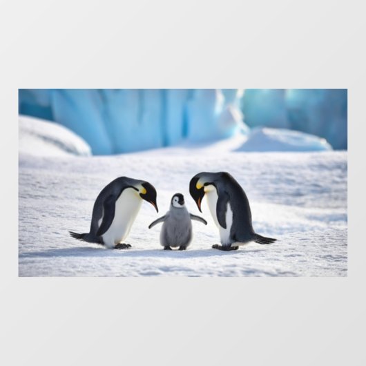 Pinguïn Familie Window Cling Raamsticker (Vel)