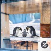 Pinguïn Familie Window Cling Raamsticker (Cafe Raam)