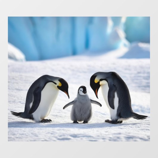 Pinguïn Familie Window Cling Raamsticker (Vel)