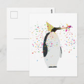 Pinguïn Feest - Dieren Hebben een Feestje Briefkaart (Voorkant / Achterkant)
