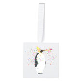 Pinguïn Feestende Dieren Met Een Feest Kerstmis Decoratie (Voorkant)