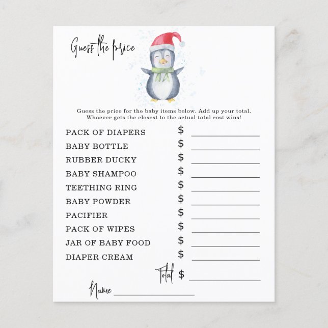 Pinguïn - Feestspelletjes | Prijs gokken spel (Voorkant)