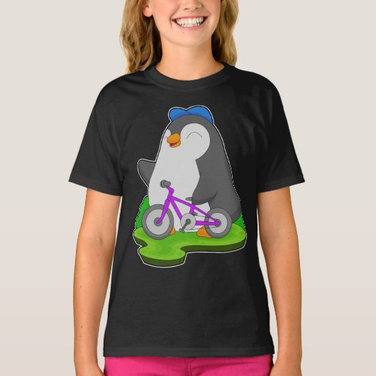 Pinguïn Fiets T-shirt (Voorkant)