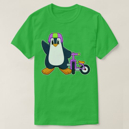 Pinguïn Fiets T-shirt (Design voorkant)