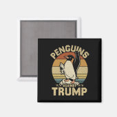 Pinguïn Flippers Omhoog Tegen Verzetsgrappige Ping Magneet (Voorkant / Achterkant)
