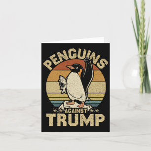 Pinguïn Flippers Up Weerstaan Grappige Pinguïns Te Kaart