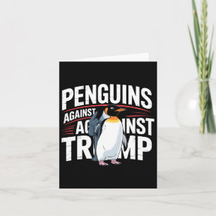 Pinguïn Flippers Up Weerstaan Grappige Pinguïns Te Kaart