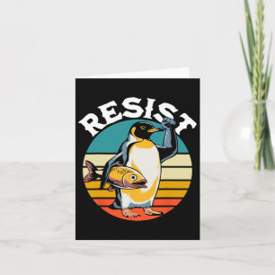 Pinguïn Flippers Up Weerstaan Grappige Pinguïns Te Kaart