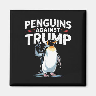 Pinguïn Flippers Up Weerstaan Grappige Pinguïns Te Magneet