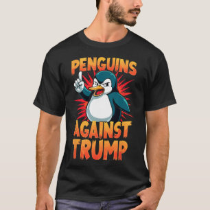 Pinguïn Flippers Up Weerstaan Grappige Pinguïns Te T-shirt