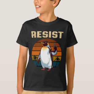 Pinguïn Flippers Up Weerstaan Grappige Pinguïns Te T-shirt
