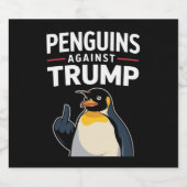 Pinguïn Flippers Up Weerstaan Pinguïns Tegen Trump Bier Etiket (Enkel label)