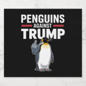 Pinguïn Flippers Up Weerstaan Pinguïns Tegen Trump Bier Etiket (Enkel label)