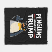 Pinguïn Flippers Up Weerstaan Pinguïns Tegen Trump Fleece Deken (Voorkant (Horizontaal))