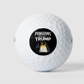 Pinguïn Flippers Up Weerstaan Pinguïns Tegen Trump Golfballen (Voorkant)