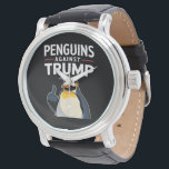 Pinguïn Flippers Up Weerstaan Pinguïns Tegen Trump Horloge<br><div class="desc">Pinguïn Flippers Up Weerstaan Pinguïns Tegen Trump</div>
