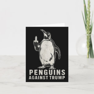 Pinguïn flipt middelvinger tegen pinguïns kaart