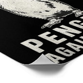 Pinguïn flipt middelvinger tegen pinguïns poster (Hoek)