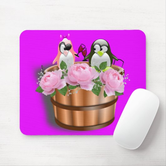 Pinguïn Floral Jubileum Muismat! Muismat (Met muis)