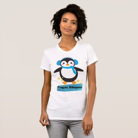 Pinguïn fluistert t-shirt (Voorkant volledig)