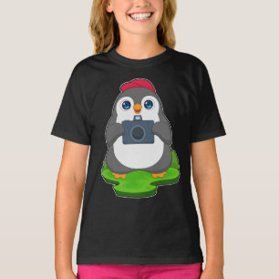 Pinguïn Fotograaf Camera T-shirt