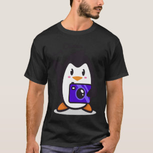 pinguïn fotograaf schattig t-shirt
