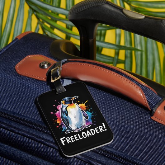 Pinguïn Freeloader Verzet Politiek Bagagelabel (Voorkant Insitu 1)