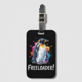 Pinguïn Freeloader Verzet Politiek Bagagelabel (Voorkant (verticaal))