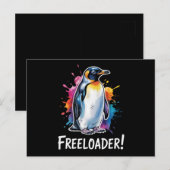 Pinguïn Freeloader Verzet Politiek Briefkaart (Voorkant / Achterkant)