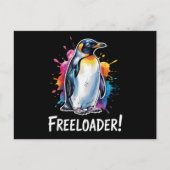 Pinguïn Freeloader Verzet Politiek Briefkaart (Voorkant)