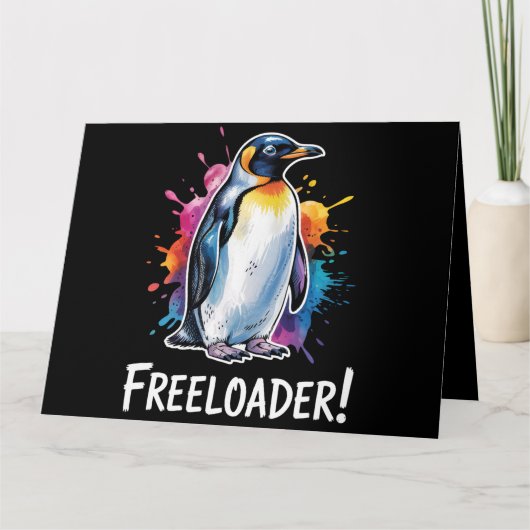 Pinguïn Freeloader Verzet Politiek Kaart (Voorkant)
