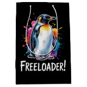 Pinguïn Freeloader Verzet Politiek Medium Cadeauzakje (Voorkant)
