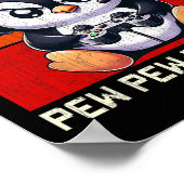 Pinguïn Gamer Pew Grappige Videospellen Vintage Jo Poster (Hoek)