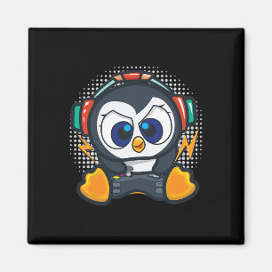 Pinguïn Gaming Shirt Jongens Kinderen Gamer Cadeau Magneet