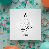 Pinguïn Gemakkelijk op de Ice Bar Restaurant Cockt Servet